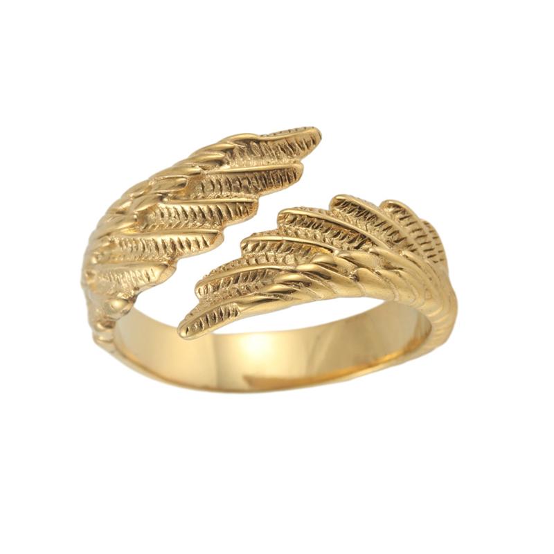 Retro Angel Demon Wing Couples Rings Fashion Men Women Jewelry Vintage Ancient Silver Color Punk Hip Hop Adjustable