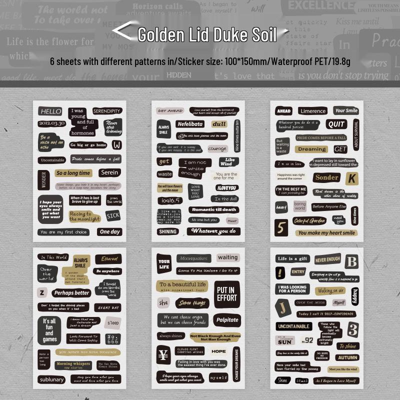 Innisfree Retro Journal Heartfelt Words PET Sticker Pack - Waterproof DIY Letters
