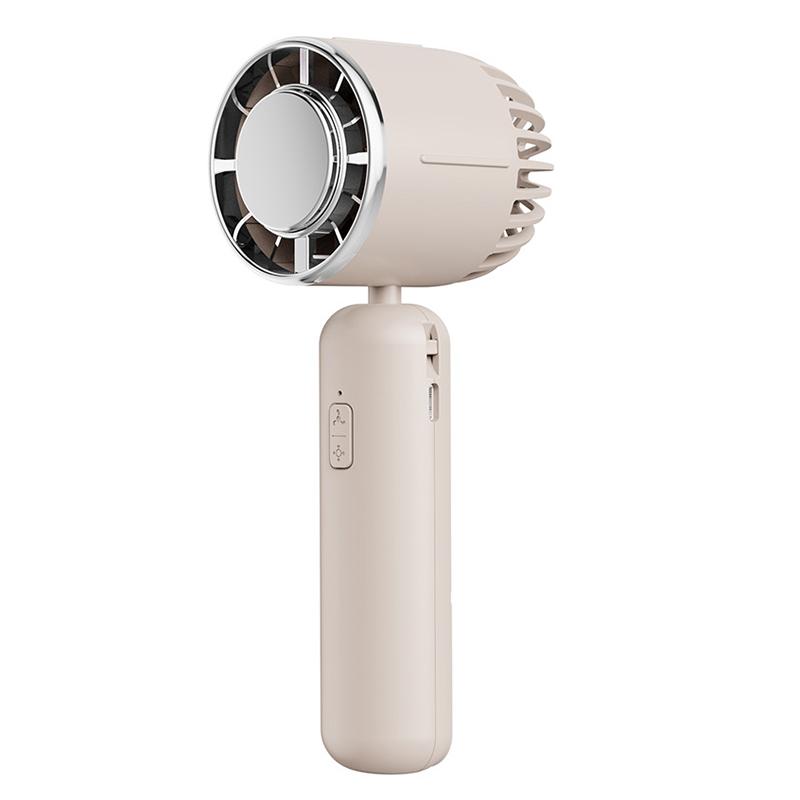 

Y26 Summer Semiconductor Ice Ball Cooling Fan Adjustable 3-Speed Portable Handheld Folding Fan Khaki