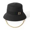 Damen-Sonnenhut Schwarz Buchstabenband Dekoration Elegantes Damen-Partykleid Hut Reise Strand Sonnenhut