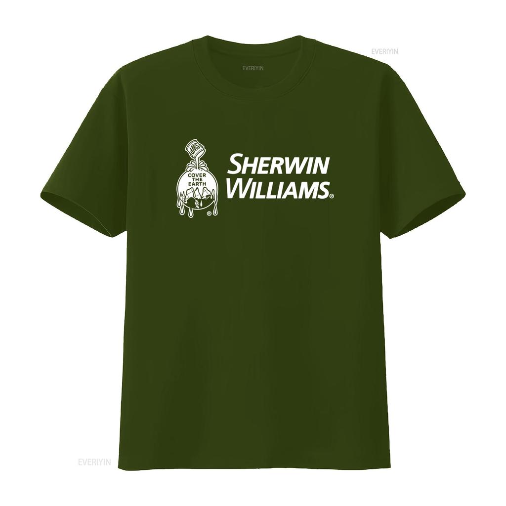 Sherwin Williams Logo Mens T Shirt Black USA Size S 5XL Long s vintage Washed fashion homme Versatile Casual Comfortable Soft