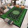 Covor Persan Floral Verde Măsliniu Covoraș Durabil pentru Podea pentru Sufragerie Masă Canapea Stil Clasic Vintage Covor pentru Decor Acasă