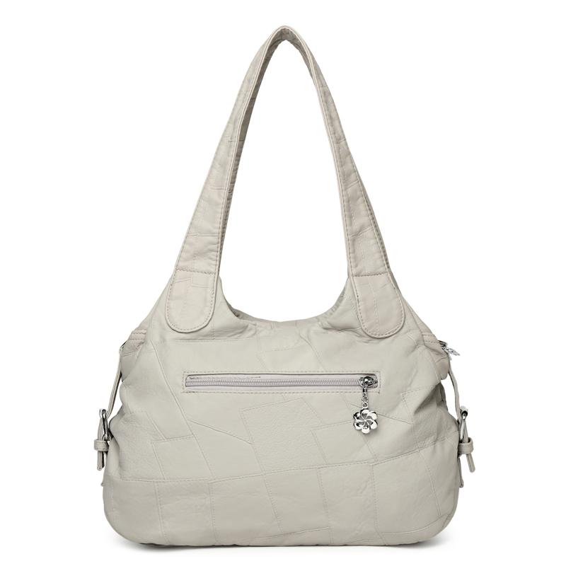 Women's Vintage Leather Shoulder Bag Multi-Zipper Pocket Crossbody Bag with Braided Detail Casual Handbag for  Use for Daily Life and Weekend Outings
