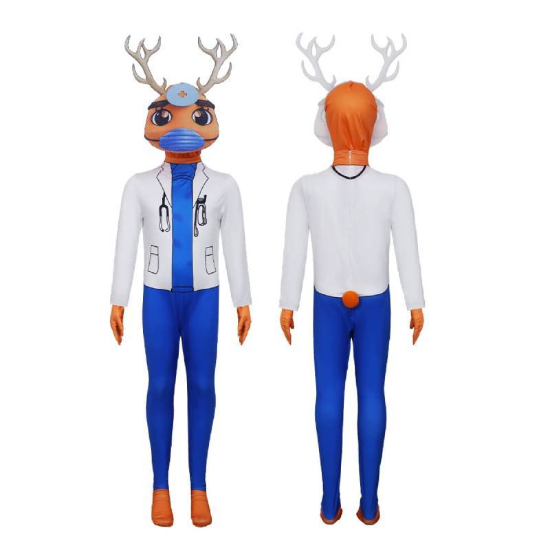 Animal Hospital Dr Harlow Fullbody Costume With Gloves And Mask For Role Play