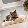 1pc Flannel Material Door Mat, Soft and Cute Gray Tabby Cat Print, Dotted Plastic Backing, Machine Washable, Suitable for Indoor/Outdoor, Bathroom, Li