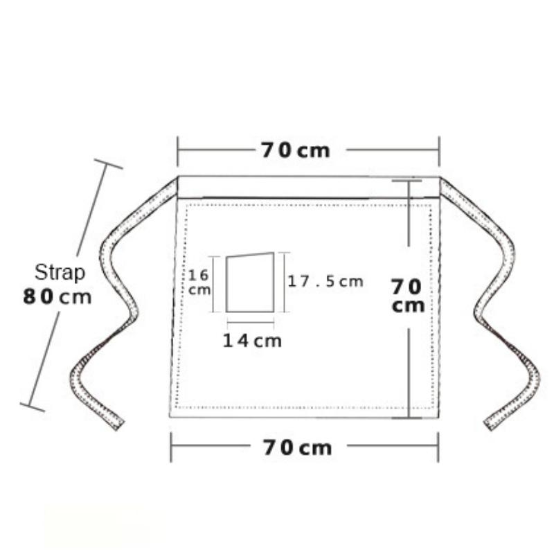 Half Waist Apron With Pocket Wear Resistant Short Apron For Restaurant Kitchen Cafe Work Use Home Baking Daily Cooking