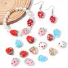 5pcs/lot Colored Strawberry Shaped Lampwork Beads Loose Spacer Glass Beads For DIY Charms Bracelet Earrings Jewelry Accessories