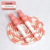 Adjustable Bamboo Jump Rope for All Ages - Speed, Beginners, Comfortable Grip, Soft Beads