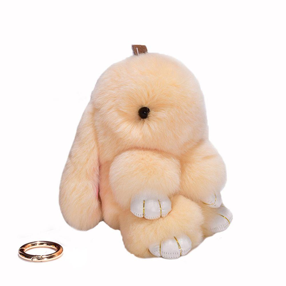 Cute Decoration Gift Key Chain Bag Pendant Plush Bunny Toy Rex Rabbit Fur