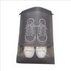Travel Shoe Bag - Gray Non-Woven Drawstring Storage for Shoes and Clothes