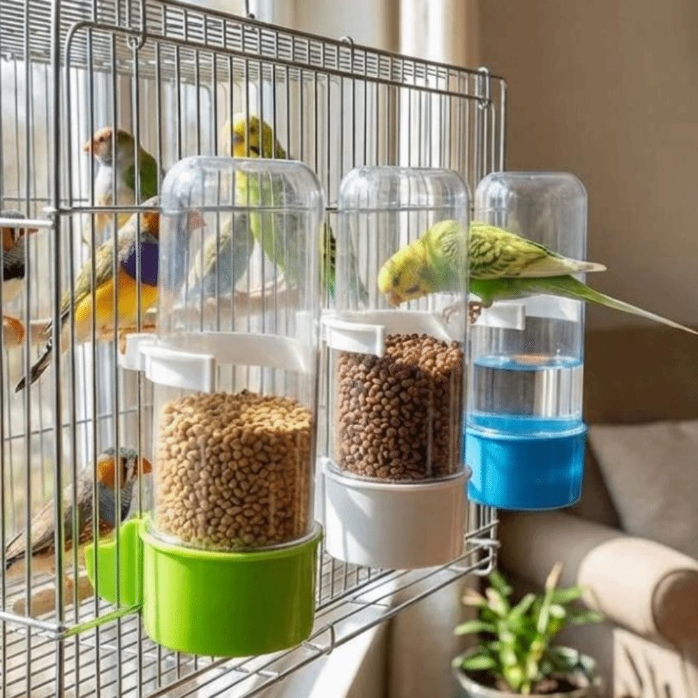 Plastic Bird Water Dispenser Leak-Proof Parrot Drinking Bottle Bird Food Container  Travel
