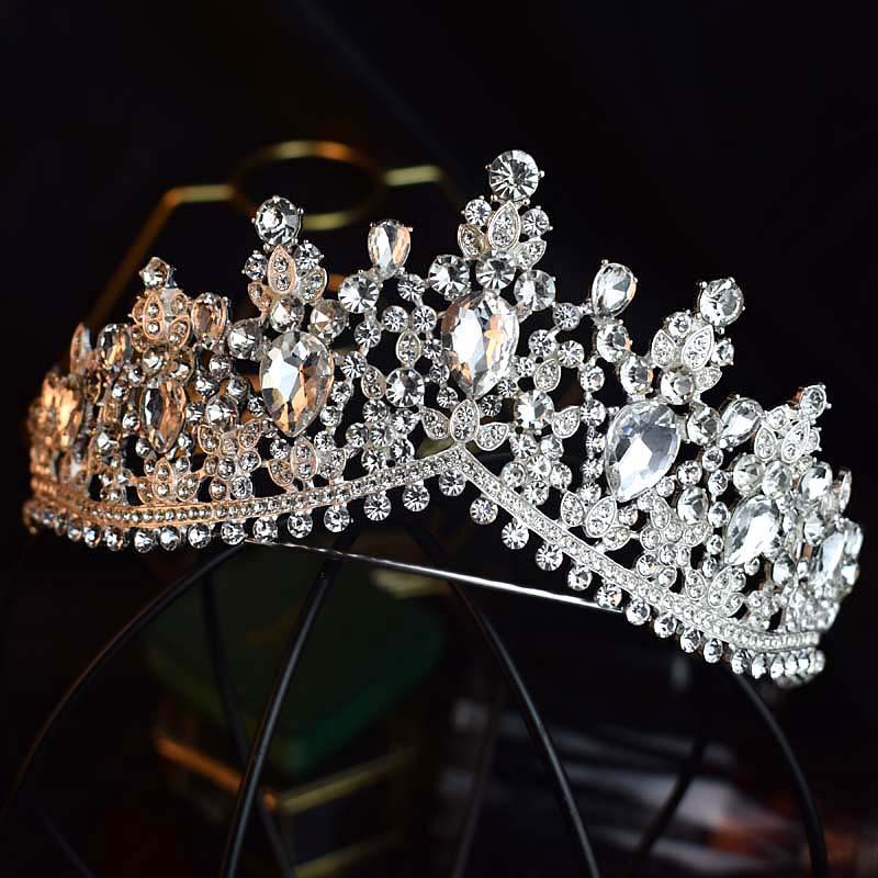 European and American Wedding Dresses Crown Hair Bands Alloy Crown Headbands Bride Headwear Wedding Hair Accessories Birthday Party Hair Crowns