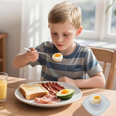 4/6 vnt. apvalūs kiaušinių laikikliai, nedūžtantys, maistinio lygio, be BPA, sukraunami, daugkartinio naudojimo, tinkami plauti indaplovėje, virtų kiaušinių puodelių rinkinys