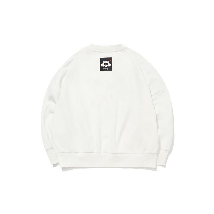 Li-Ning X Disney Co-Branded Loose Pullover Sweatshirt Women Tops Milk-White AWDQC28-1