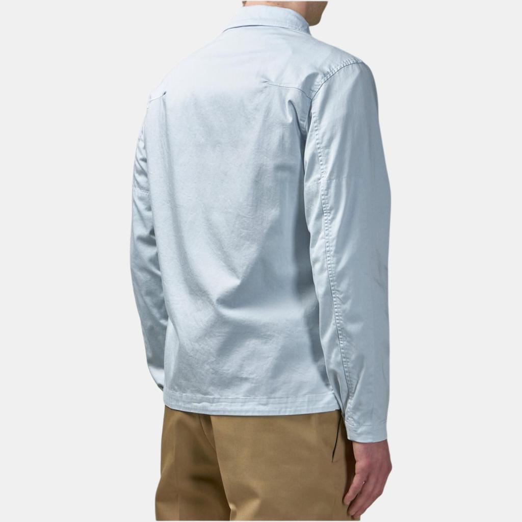 Stone Island Solid Color Logo Zip Long Sleeve Jacket Unisex jackets Ice-Blue K1S151200128S0012-V0041
