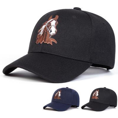 Herren Hengst Tier Bestickte Baseballkappe Outdoor Verstellbar Sonnenschutz Freizeit Hut Frühling Herbst Reise Tourismus Strandurlaub