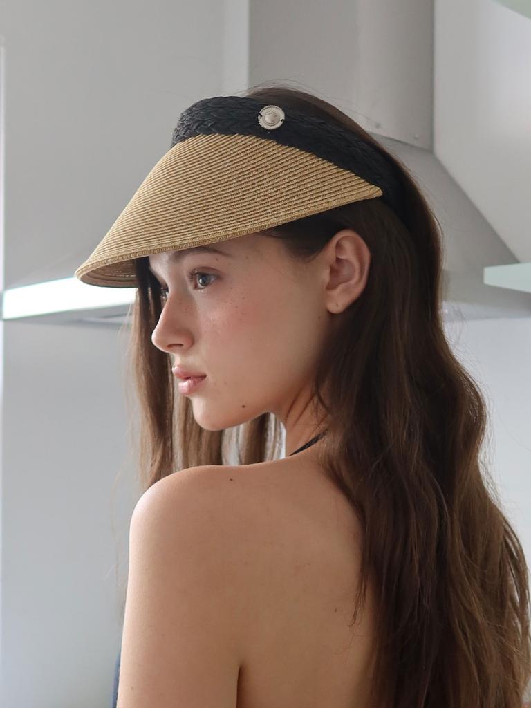 Sioleu Moa Twist Sun Visor Hat_Black Wood