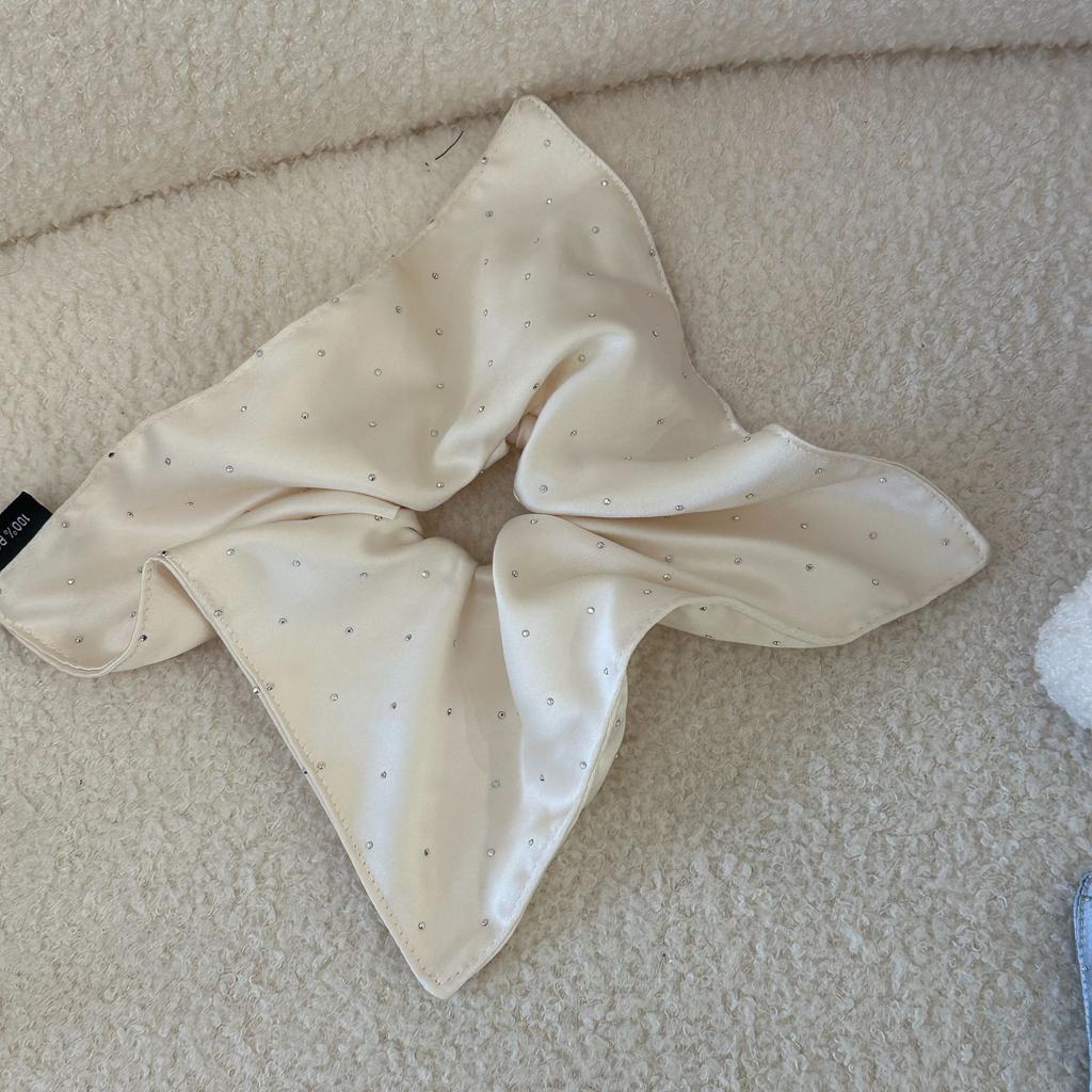 Full Sky Star Satin Large Intestine Hair Band, Solid Color High-end Hair Accessory, Hair Tie, Hair Tie, Hair Accessory, Leather Band