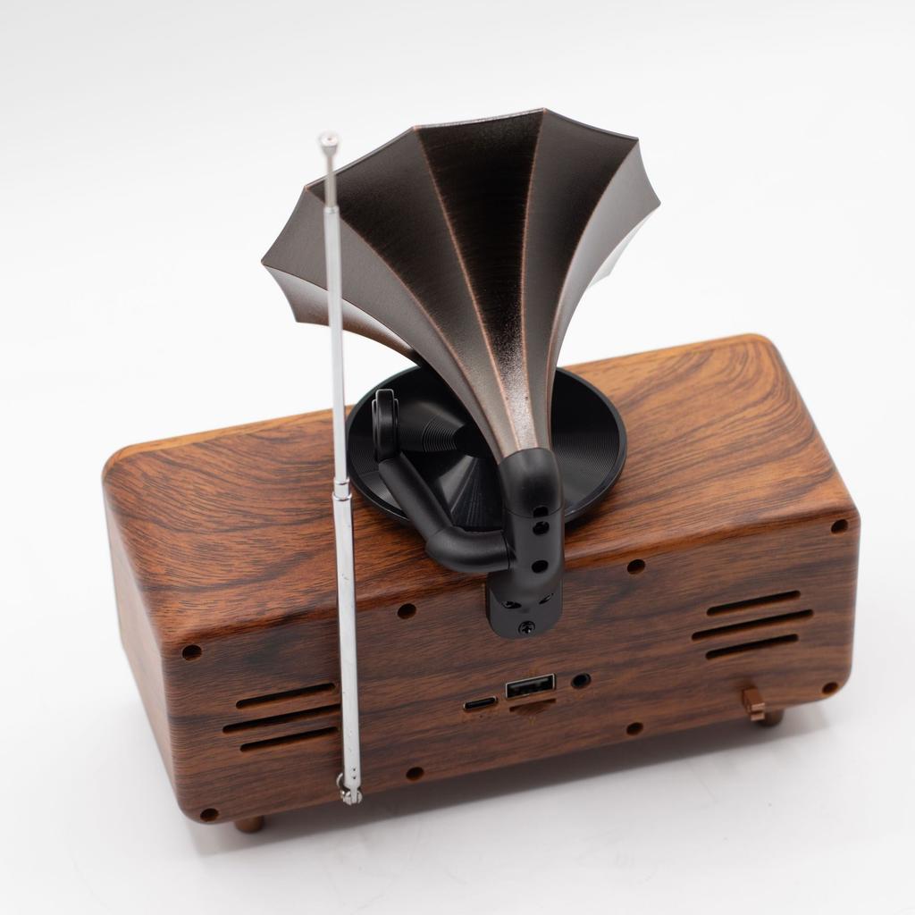 Retro Mini Double Gramophone Speaker – Bluetooth – 5.4 watt x 2