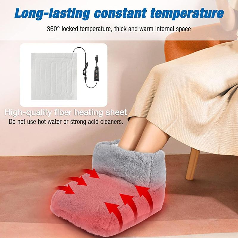 Usb Electric Heater Foot Warmer Heated Comfort Plush Cushion Couple Warm Foot Cover Feet Heating Pads For Home Sleeping