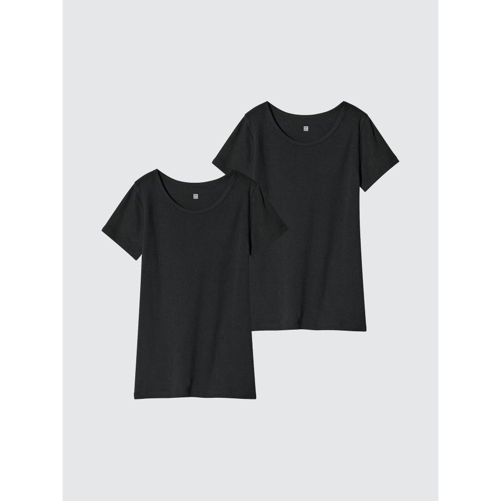 Uniqlo Japan Cotton Inner U Neck 2 Pack