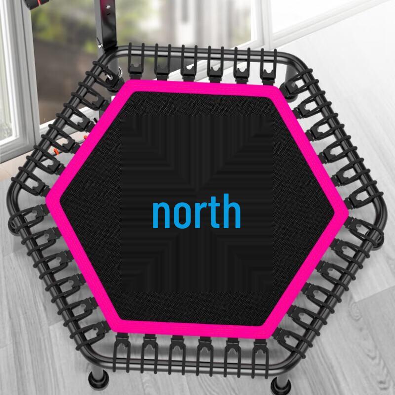 YTYIN 42-inch Hexagonal Fitness Trampoline with Handrail