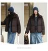 Women's Winter 2026 Korean Style Short Down Jacket - Two-Piece Hooded Patchwork Puffer Coat