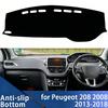 Housse de tableau de bord sur mesure pour Peugeot 2008 2013-2018 Pare-soleil Anti-UV Tapis de tableau de bord Panneau intérieur de voiture antidérapant