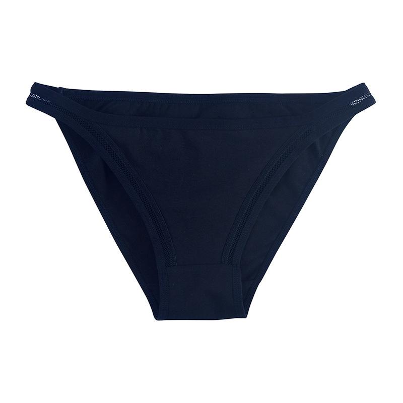 Mutandine sexy a mezza anca per le donne in puro cotone traspirante semplice vita bassa slip ragazze bikini sottile cinghia biancheria intima da donna