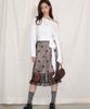 Opening Sunshine Bead Flower Layered Frill Skirt Black