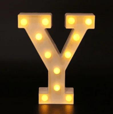 Decorative Letters Alphabet Letter LED Lights Luminous Number Lamp Decoration Battery Night Light Party Baby Bedroom Decoration