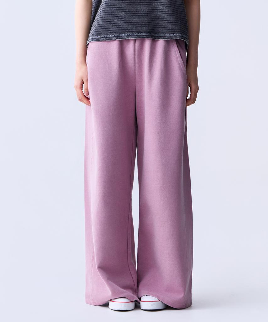 ADERNM Vintage Raw Edge Wide Pants Pink