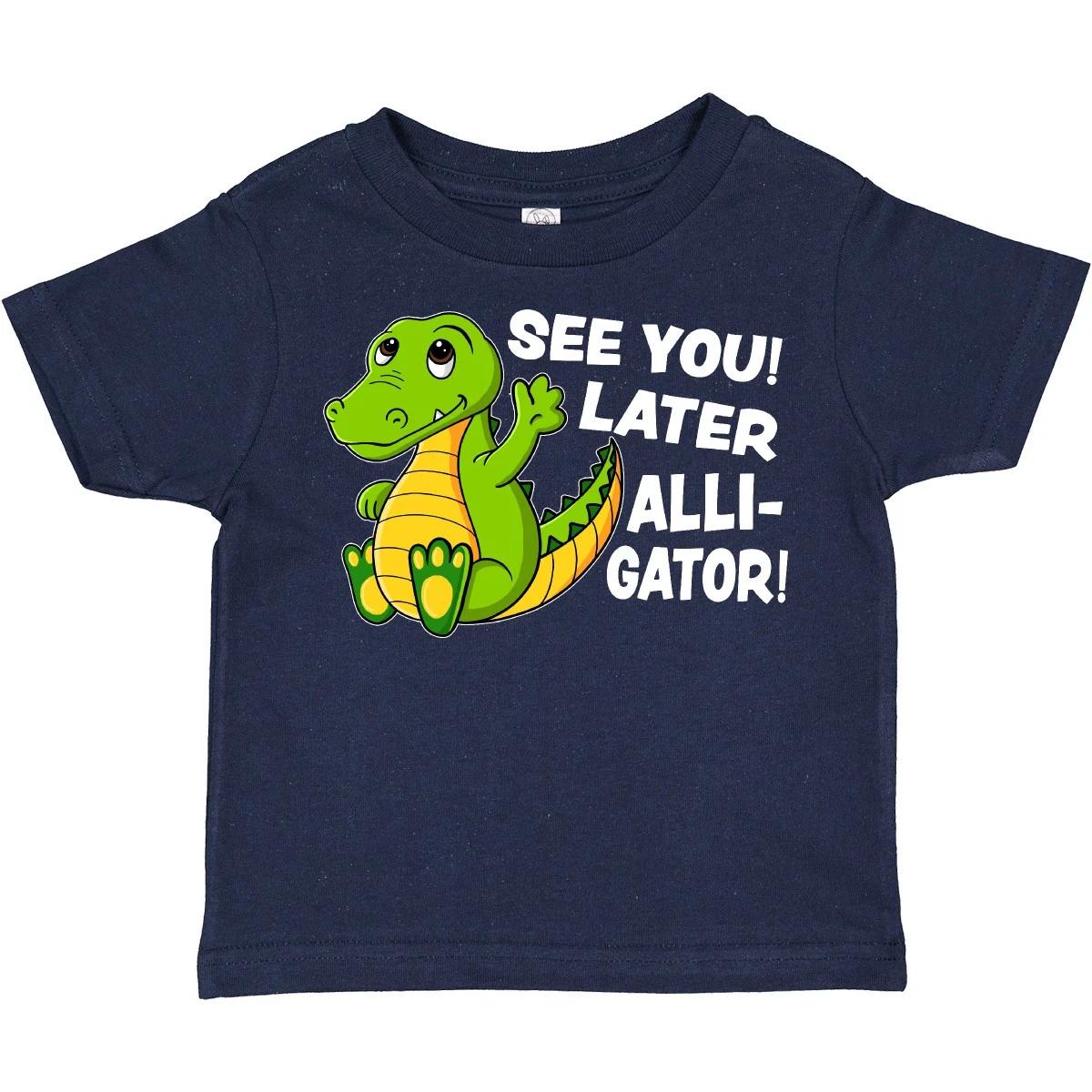 

Inktastic See You Later Alligator Toddler kids boys T-Shirt Children Bye Green Funny Child 120