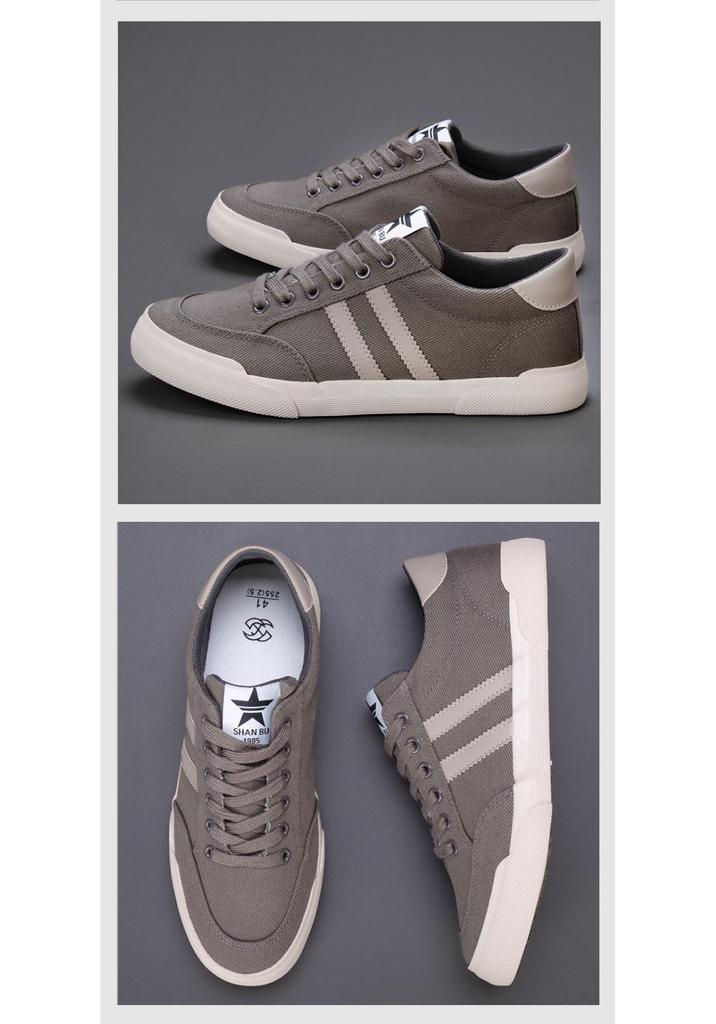 2026 Spring Men's Trendy Canvas Shoes - Versatile Korean Style, Breathable, Comfortable Casual Skate Footwear
