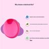 Silicone Menstrual Disc Cup with Storage Box and Built-in Handle for Women