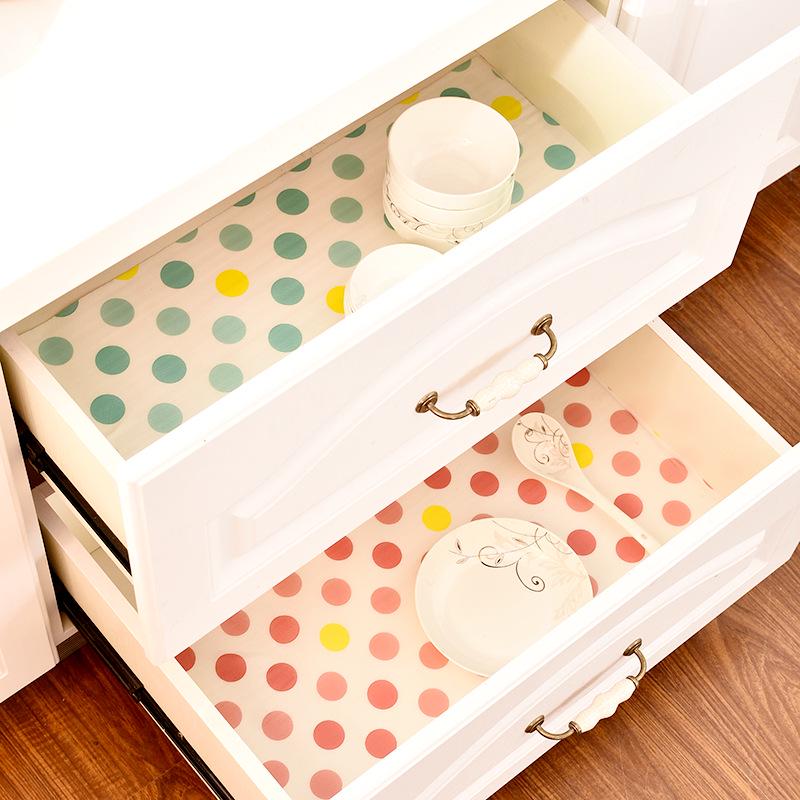3 Rolls Kitchen Cabinet Moisture-Proof Waterproof Drawer Liner
