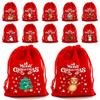 5/10pcs Drawstring Pouch Christmas Velvet Bags Jewelry Packaging Storage Bag  For Christmas
