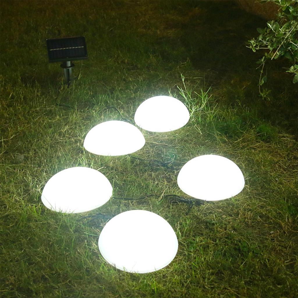 5Pcs Solar Ground Lights Garden Lawn Lamps Waterproof Powered in-Ground for Walkway
