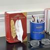 Buchförmiger Taschentuchboxhalter Vintage Europäische Designs Multifunktionaler Aufbewahrungs-Organizer für Zuhause Büro Dekoration