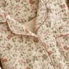 Women's Retro Lapel Cardigan Pajama Set - Long Sleeve, Long Pants, Loose Fit, Plus Size, Perfect for Autumn and Winter