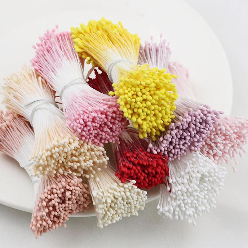 400 Stück 2mm Moulti Optionen Künstliche Blume Staubfäden Mini Perle Floral Stempel Für Blumenarrangements und DIY Herzen Heimdekoration