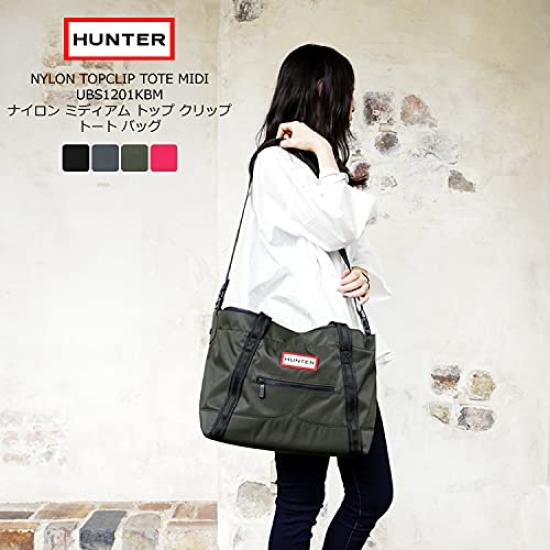 Hunter Geantă Tote Medie pentru Femei din Nailon cu Clip Superior UBS1201KBM,