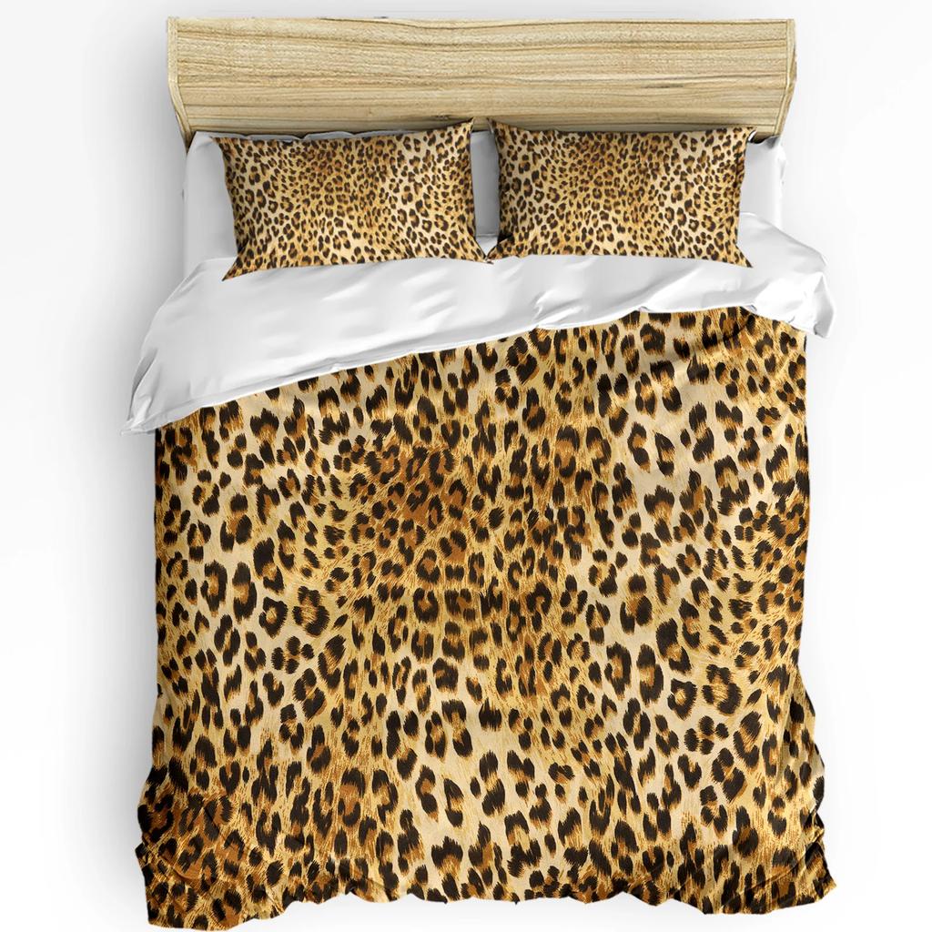 Leopard Print Printed Comfort Duvet Cover Pillow Case Home Textile Quilt Cover Boy Kid Teen Girl Luxury 3pcs Bedding Set