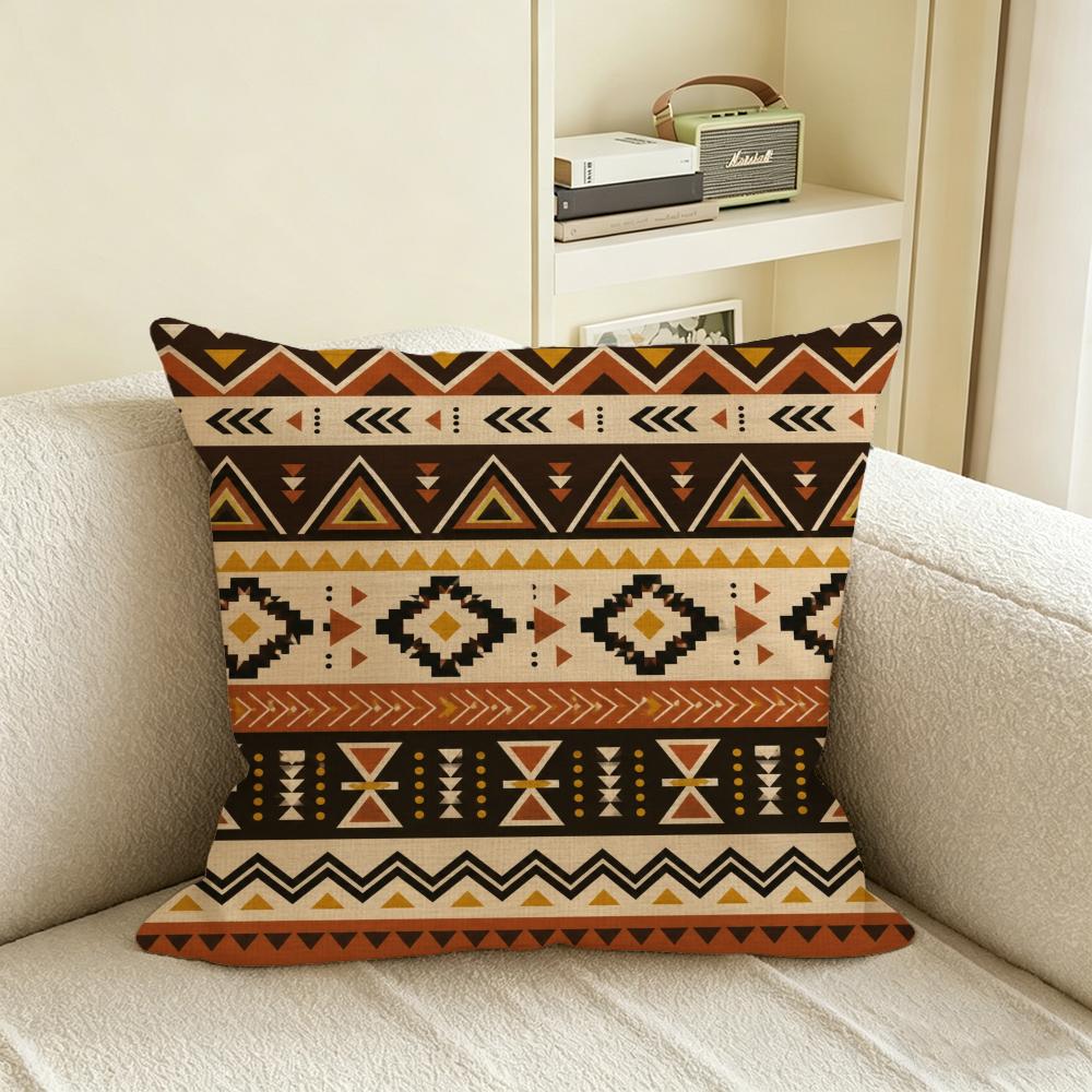 Style Afrohemian Cushion Cover Natural Linen Pillowcase Set AllinOne Decor for Sofa Bedroom  Chair