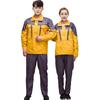 Color Block Men's Mechanic Work Overalls: Long Sleeve, Dirt Resistant Workshop Uniform