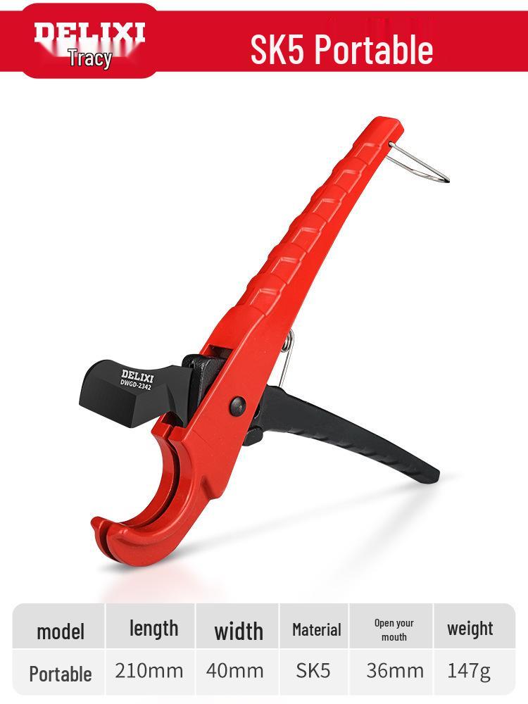 Delixi PPR/PVC Alloy Pipe Cutter: Professional, Labor-Saving, Quick-Cut with Sharp Blade
