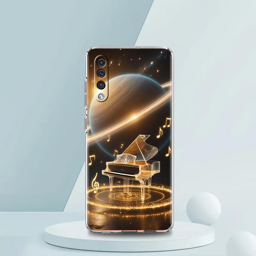 Transparent Phone Case for Samsung Galaxy A16 A14 A12 A22 A24 A42 A02 A03S A06 A20 A30 A40 Soft TPU Cover Cartoon Planet Pattern