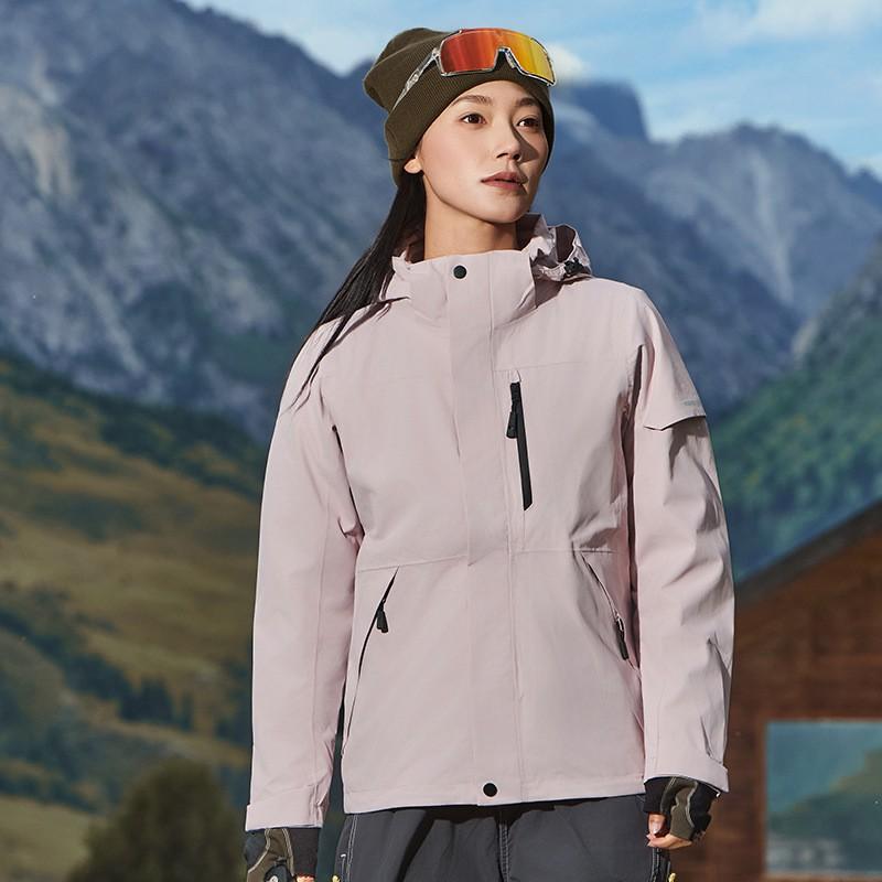 Men Women 3-in-1 Waterproof Windproof Hiking Jacket With Removable Fleece Liner Full Seam Taped Outdoor Shell
