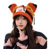Pig Cat Ears Wool Hat Female Adult Autumn and Winter Thermal Hat Funny Cute Student Couple Knitted Hat