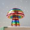 Colorful Durable Disco Ball Mushroom Ornaments - Shiny Glass Centerpieces for Holiday Celebrations, Parties, Home Decor and Gifts